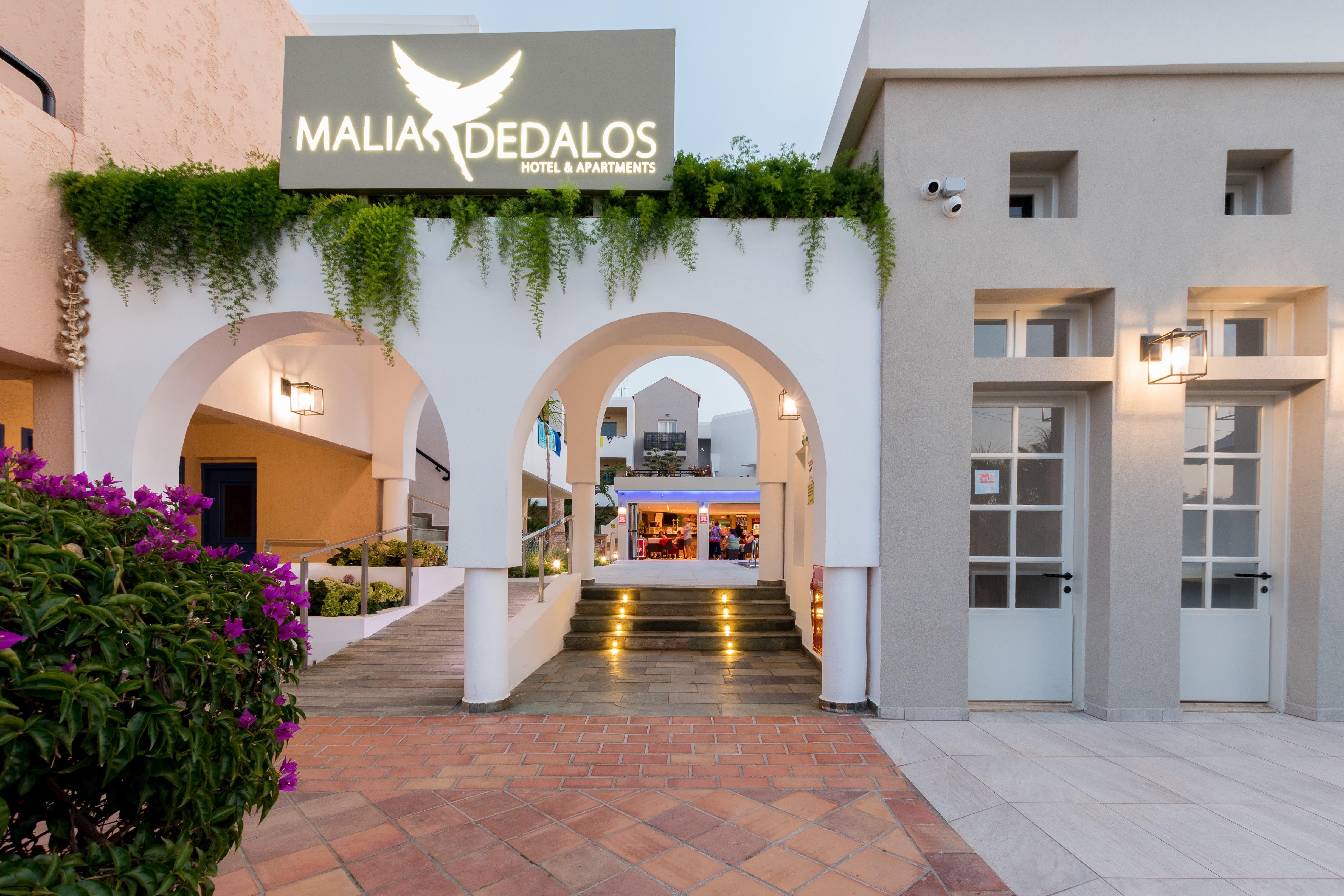 Dedalos Hotel Malia Exterior foto